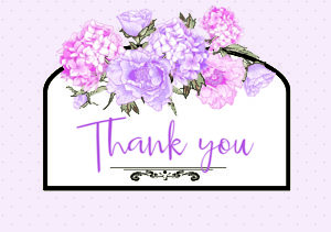 Dainty Floral Thank You Greeting Card