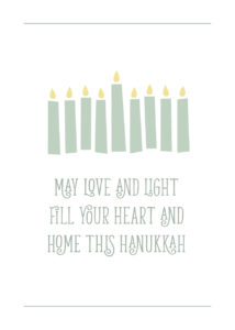 Candles And Hanukkah Holiday Greeting Card