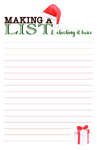 Making A List Santa Hat Memos And Notepads