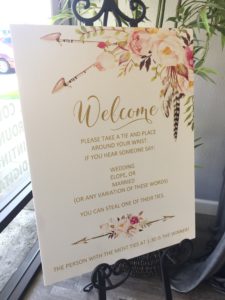 Foam Core Wedding Guest Welcome Sign